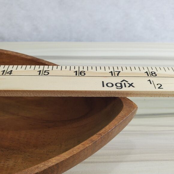 Vintage? Midcentury Wood Leaf Tray Centerpiece Serving Snack Tray Platter - Picture 7 of 9